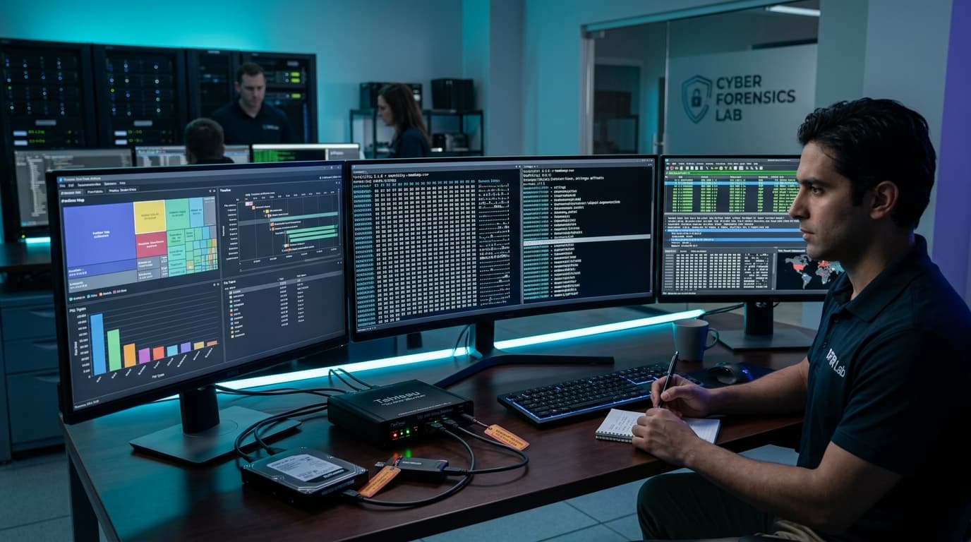 Digital Forensics & Tactical Evidence Intelligence laboratory & infrastructure visual